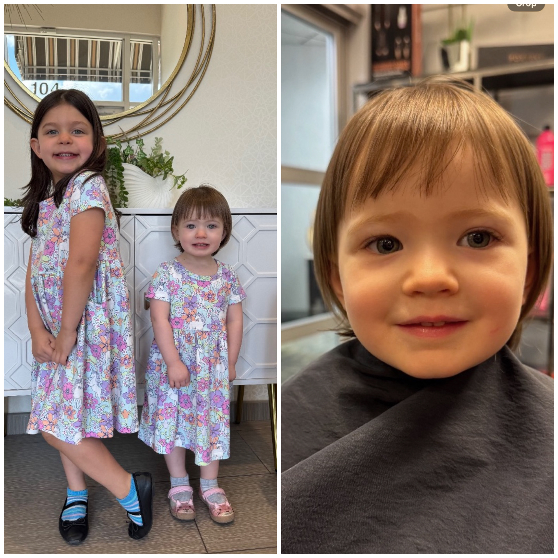 Children's haircuts — fresh bob and bang trims